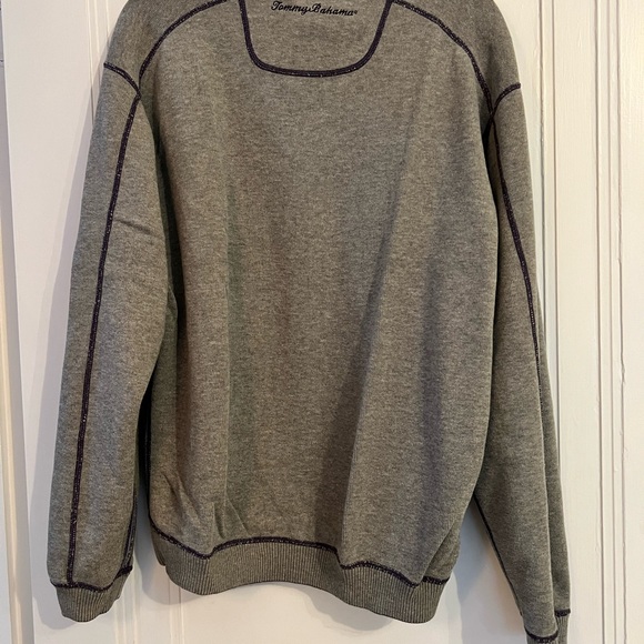 ~Tommy Bahama Purple/Grey Flipshore Abaco Reversible Sweatshirt Sz. L MSRP: $110 - Picture 4 of 5